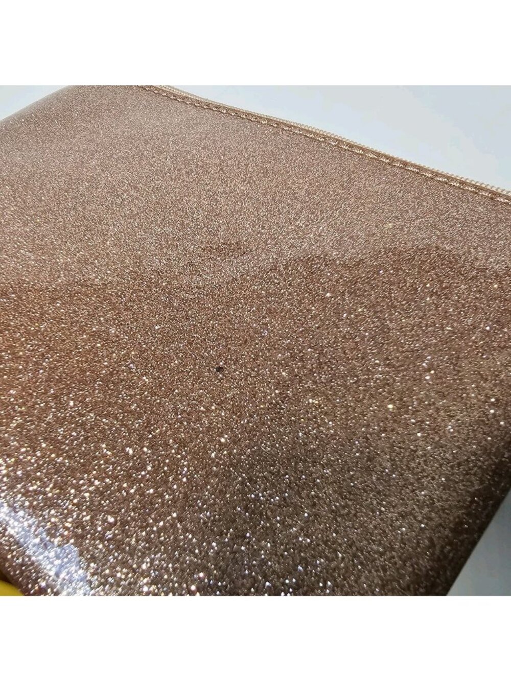 Kate Spade Mavis Street Bethann Wristlet Rose Gold Glitter Top Zip 7x5 - Picture 6 of 6